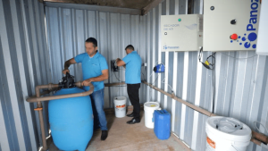 Foto de instalação de um gerador de ozônio para agronegócio