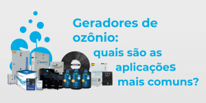 Foto mostrando múltiplos ozonizadores com o texto 